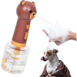 Electric Foaming Shampoo Dispenser for Dog and Cat Bathing, Rechargeable Soap Dispenser for Pet Bathing, Bathroom, Kitchen Sink, Toilet Cleaning