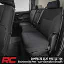 Rough Country Neoprene Seat Covers for Chevy Silverado & GMC Sierra 2500HD/3500HD (2014-2025) CrewCab - Waterproof & UV Resistant, Foam Padded
