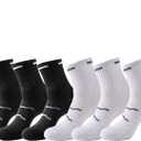 Sports running crew socks, shock-absorbing and blister-resistant sports socks, 1 pairs for women size 6-11