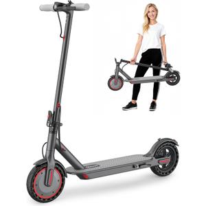 Qlaway 8.5" Aluminum Alloy Frame E Scooter for Adults 19 MPH Sport Escooter 350W Motor, Electric Scooter Up to 22 Miles Range, Bearing 265 LBS/APP Control-Black