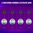 Disco Ball with Motor and Light, 4 Colors Light with 18 LED Beads, 5/8/10/15 RPM Rotating Motor with 6" Mirror Ball Remote for 70s 80s DJ Club, Wedding, Birthday, Party Essential