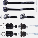 8pcs Ball Joints Tie Rod Ends For 1995-97 Nissan Pickup D21 2WD