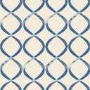 VEELIKE Blue Ogee Trellis Geometric Peel and Stick Wallpaper Modern Art Deco Wallpaper for Bedroom Bathroom 17.7''x354'' Renter Friendly Self Adhesive Abstract Wall Paper Geometric Contact Paper
