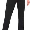 Bamans Dress Pants for Womens Black Skinny Leg Work Business Trousers Tummy Control Professional Slacks Petite 27" Inseam, Size Medium