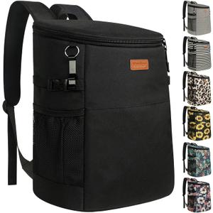 Camping Cooler Backpack 30 Cans, Soft Backpack Coolers Insulated Leak Proof Travel Cooler Bag Waterproof Lunch Picnic Beach Work Trip Thermal Bag Drink Beverage Beer Bag Cooler