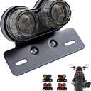 Anki HappiGo ANKIA 40-LED 40W Motorcycle Tail Light Integrated Running Lamp Brake&Turn Signal Light with License Plate Bracket for Harly Motorcycle Street Bike Cruiser Chopper (Black)