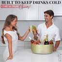 Gusto Nostro Large Beverage Tub for Parties - Metal Tub for Wine Bottles,Champagne,Beers - High Capacity Ice Bucket for Drinks - Extra Large Ice Buckets for Parties (22 qt) Outdoor Party Drink Bucket