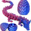 3D Printed Articulated Dragon Egg  Easter Basket Stuffers, Fidget Toy Gift for Kids & Adults(Purple) (1Pcs)
