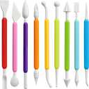 LINPHCEY 9PCS Clay Tools for Kids Air Dry Clay Tool Kit Plastic Clay Sculpting Tools Set for DIY Pottery, Modeling Sculpey Polymer Clay  Safe & Easy Grip for Beginners & Craft Lovers