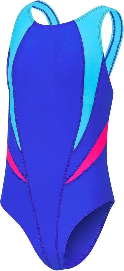 J.E Sterguard Girls' One Piece Swimsuit Athletic Girls Bathing Suits, Competition Girl Swimsuits Size 6-16 Years