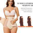 CYDREAM Shapewear Tummy Control Underwear for Women Faja Body Shaper Postpartum High Waisted Slimming Butt Panties Seamless (Beige, M)