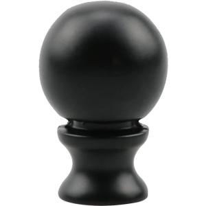 Lamp Finial MEETOOT 1.5" Oil Rubbed Ball Knob Lamp Shade Finial for Lamp Harp Holder, 1/4-27 Thread, Black