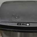 Ninestars Automatic Touchless Infrared Motion Sensor Trash Can, 13 Gal 50L, Stainless Steel Base (Rectangular, Black Lid), Black Trim