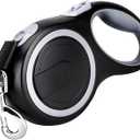 26Ft Retractable Dog Leash, Heavy Duty Great Leash for Dog up to 110 lbs, AntiSlip Rubberized Handle, OneHanded Brake, Strong Nylon Tape, Tangle Free(Large Size) 