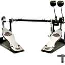 Double Bass Drum Pedal with Adjustable Beater Head,Double Bass Pedal,Double Chain Kick Drum Pedal for Drum Set and Electronic Drums