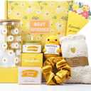 Gift Baskets for Women, Graduation Gift for Her, Birthday Gifts for Women Teacher Best Friend Gift Set Box,Teen Girl Gifts Basket for Daughter Sister Friendship- Brighten up Her Day! (Yellow)
