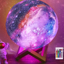 HYODREAM 7.9 inch Large Moon Lamp Galaxy Starry Moon Night Light with Touch and Remote Control 16 Colors as Cool Lamp Gift for Boys or Girls