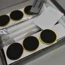 12 Set Halloween Christmas Window Candles Lights with Timer Battery Operated Electric LED Taper Candles Flameless for Windows, Gold Candle Holders, Suction Cups & 24 PCS Battery Included (12 Set)