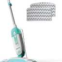 Shark Steam Mop with 2 Machine Washable Dirt Grip Pads, Removable Water Tank, Lightweight, Steam Cleaner for sealed Hard Floors, Marble, Stone, Hardwood, Tile, Laminate, White/Seafoam, S1000