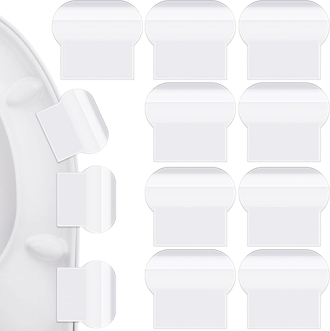 Yookeer 9 Pcs Toilet Seat Lifter Handle Toilet Lid Cover Lifter Seat Holder Avoid Touching Lift Tools Bathroom Accessories for Bathroom, Home Travel Office Hotel, White(Oval Style)