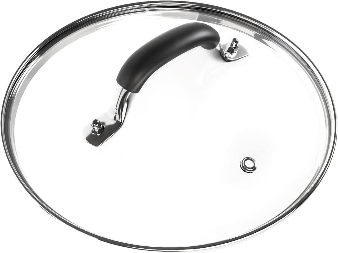 8 Inch Tempered Glass Lid Compatible with 8" Lodge Cast Iron Skillet and 2 Quart Serving Pots