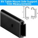 RV Table Mount Bracket Aluminum RV Table Support Trim for Sliding Table Support, RVs Trim for Wall Mount and Camper Tables Side Supports, Smooth Finish 30", Includes Mounting Screws, 2 Pack, Black