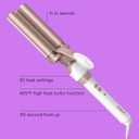 Conair Double Ceramic 3 Barrel Curling Iron, Triple Barrel Waver Hair Tool Creates Deep, Continuous Waves, Hair Curler for All Hair Lengths, White/Rose Gold