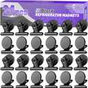VNDUEEY 24 Pack Magnetic Clips Fridge Magnets, Strong Refrigerator Magnets for Hanging Photos, Heavy Duty Magnet Clips for Classroom, Whiteboard and Office (Black)