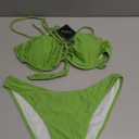 ZAFUL Women High Cut Bikini Sets String Sexy Swimsuit Two Piece Underwire Bathing Suit Brazilian Cheeky Cut Out Cute Swimwear (Medium)