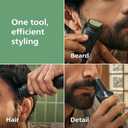 Philips Norelco All-in-One 3000 Series 13 in 1 Trimmer, Beard Styler & Men's Hair Clipper, 9 Length Settings & Self-Sharpening Skin-Friendly Blades, MG3919/50 (Black)