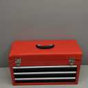 BIG RED Metal Tool Box, 20.5-inch, Portable Metal Tool Box with 4 Drawers, Small Tool Chest with EVA Liners, Ball Bearing Slide Drawers Locking & Powder Coated Finish, Multi-Function Tool Organizer