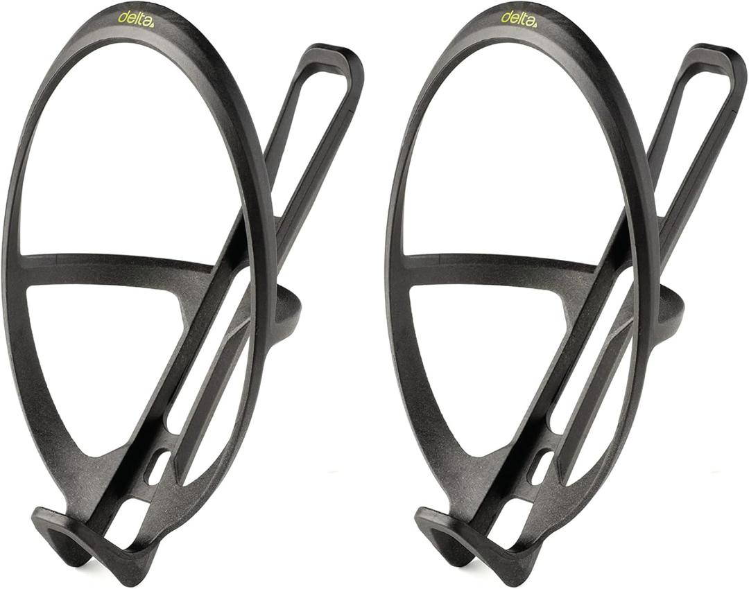 Carbylon Water Bottle Cage (2-Pack) by Delta Cycle, Ultra Lightweight 17 Grams, Carbon Fiber & Nylon Bike Bottle Holder