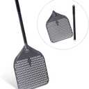14" Perforated Pizza Peel, 14" x 16" Lightweight Aluminum Pizza Turning Peel, Commercial Pizza Paddle, 34 Inch Overall