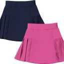 Neutocd Girls Tennis Skirt Skorts for Girls High Waisted Athletic Pleated Skirts with Shorts for Golf Pickleball Running, Size 130