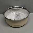 Gardner Pet Slow Water Bowl for Dogs, 2L/68oz Spill-Proof Pet Water Bowl with Floating Disk, Stainless Steel No-Spill Water Dispenser for Medium Pets (White)