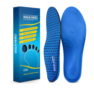 Walkhero Arch Support Inserts for Plantar Fasciitis and Flat Foot, Orthotic Insoles with Everyday Comfort and Support, Relieve Foot Pain and Fatigue (Mens 10-10 1/2 | Womens 12-12 1/2 Blue)