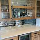 Lovdeco Mirror Subway Tile, Beveled Mirror Backsplash 3x6 Inch for Kitchen Bathroom Wall (40 Pcs, 5 SQ.FT.)