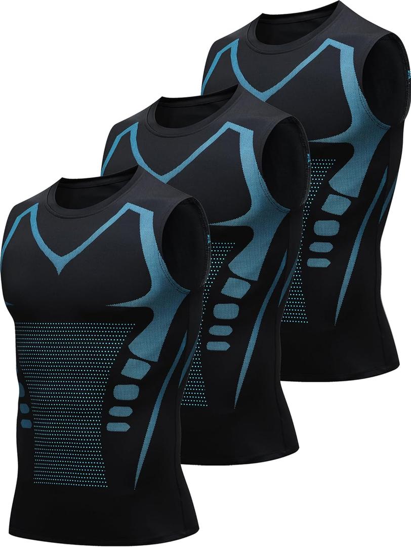 Mens Tank Tops,Sport Running Dry Fit Gym Shirt, Wicking Athletic Mesh Breathable Muscle Tee Workout Sleeveless Shirts (Black, XXL)