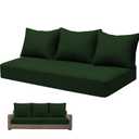Outdoor 3-Seater Couch Cushions Set of 4, 72 x 24 Inches Deep Patio Cushion