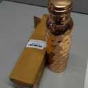 34 Oz Copper Water Bottle - Ayurvedic Hammered Pure Copper Vessel for Hydration, Extra Large, Health Benefits for Drinking Water, Natural Detox, Lower Sugar Intake, Eco-Friendly