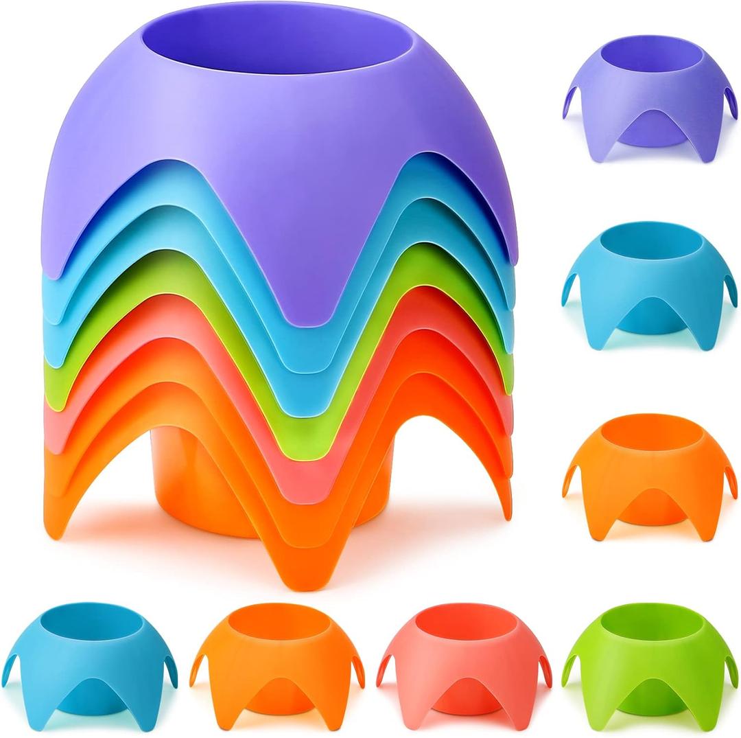 Beach Cup Holders for Sand (7 Pack) | Beach Vacation Essentials Drink Holders, Sand Coasters for Drinks & Phones, Portable Beach Accessories Must Haves for Women, Family Travel & Summer Gifts