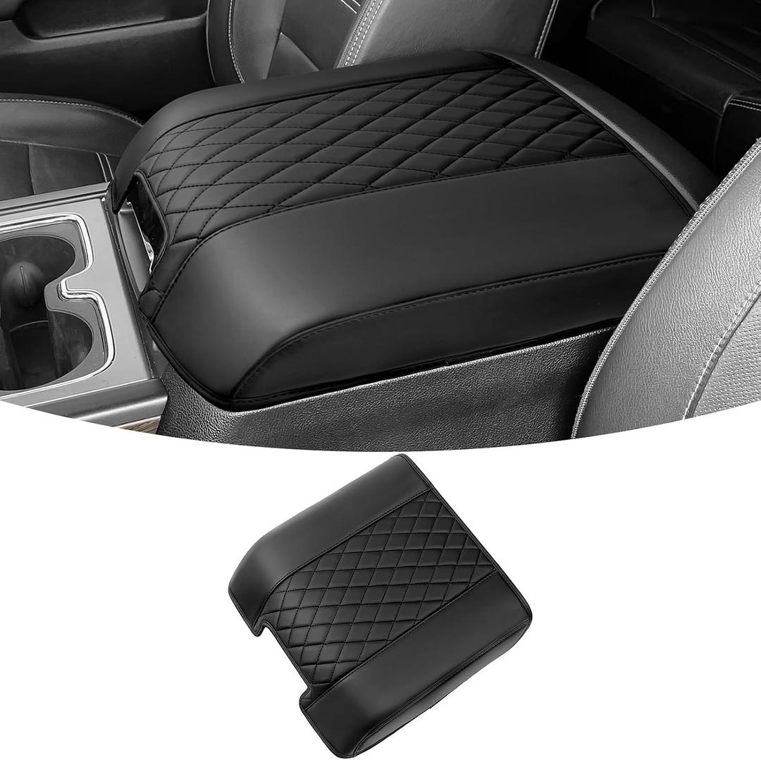 ZZEQYG Center Console Cover for Chevy Silverado/GMC Sierra 2014-2018, Tahoe & Suburban & Yukon 2015-2020, Car Armrest Cover Accessories(Fits Bucket Seat Console Only)