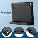 JETech Kids Case for iPad 9.7-Inch (6th/5th Generation, 2018/2017 Model) with Built-in Screen Protector, Shockproof Full-Body Handle Stand Tablet Protective Cover (Black)