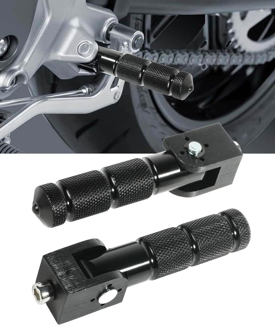 SCUARI Motorcycle Foot Pegs,Car Accessories Foot Pegs,8MM Foot Pegs for Motorcycles,90 Degree Foldable Motorcycle Foot Peg,Aluminum Passenger Foot Pegs Supports,Fit for Bicycles Electric Bikes ATV