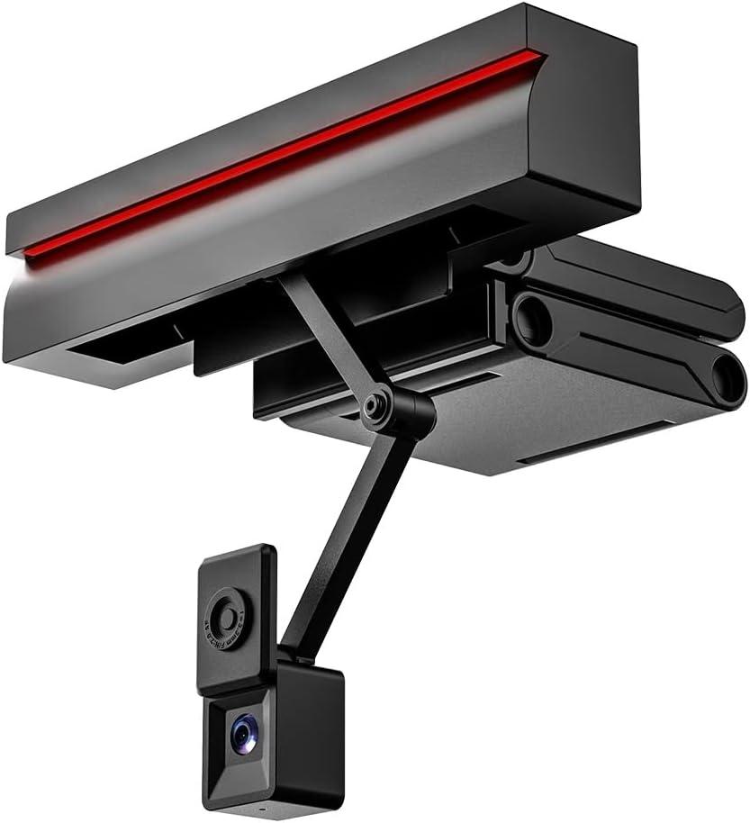 4K Center Screen Webcam, Retractable Eye Contact Camera for Sincere Video Calls, Dual-Mode Center Cam & Eye Level Web cam, Middle of Monitor Webcam with Independent Privacy Buttons