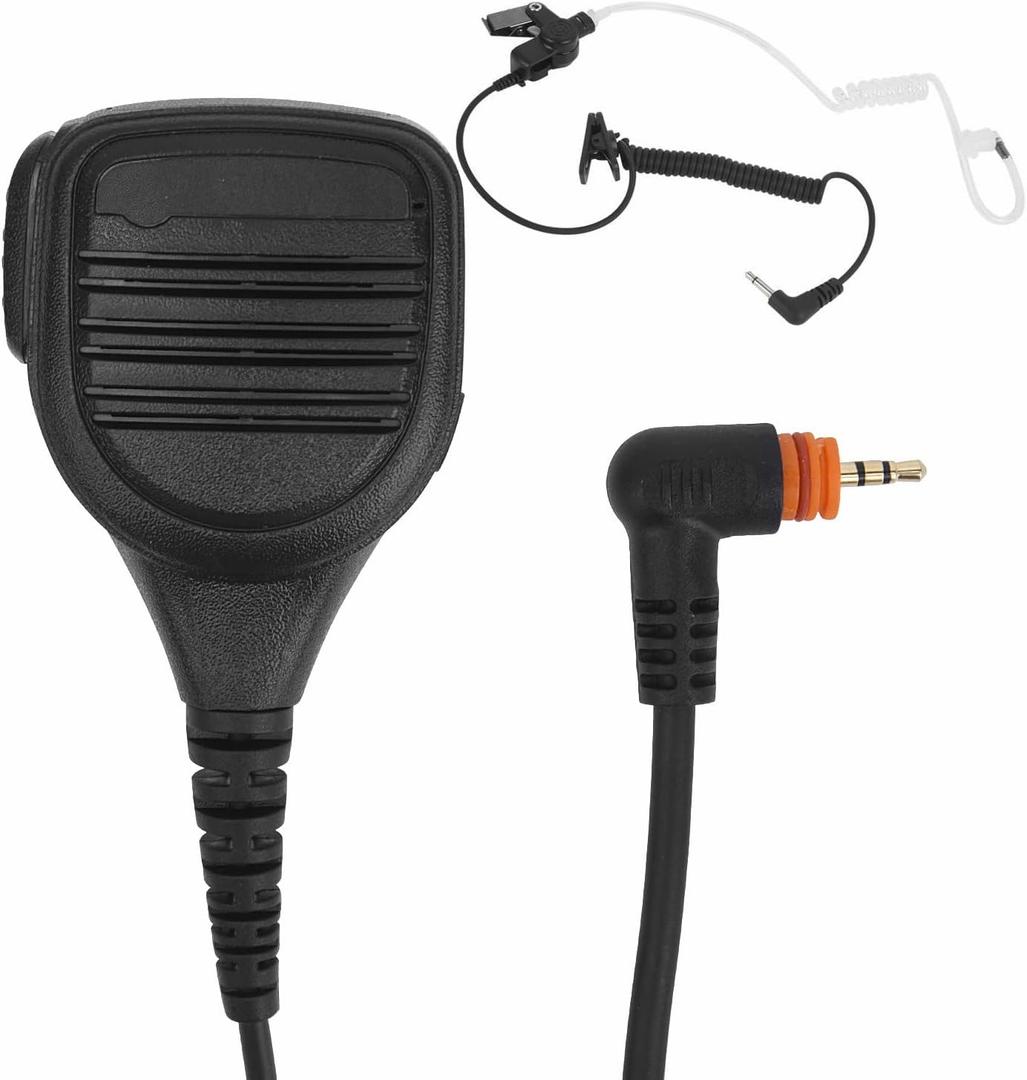 Remote Speaker Lapel Shoulder Mic with PTT earpiece for Motorola Wave Radio DLR110 TLK100 TLK110 SL300 SL1600 SL2600 SL3500e SL4000 SL7000e SL7550 SL7550e SL7580 SL7580e SL7590 SL8550 SL1K SL1M