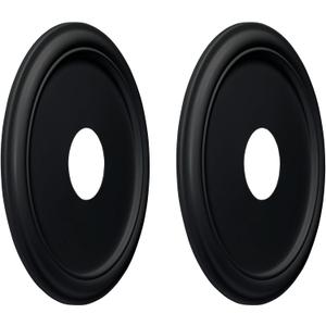 EIFHYT Molded Nylon Ceiling Medallion for Light Fixtures and Ceiling Fans 16"OD x 4"ID x 3/4"P (Fits Canopies up to 12-3/8") Black