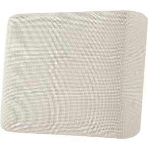 H.VERSAILTEX Super Stretch Individual Seat Cushion Covers Sofa Covers Couch Cushion Covers Slipcover Sets Thick Jacquard Textured Twill Fabric (1 Piece Chair Cushion Cover, Natural)