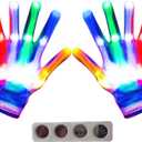 Cool Toys LED Gloves Boys Toys Age 3-5 6-8 8-12 Adults Light up Gloves Halloween Christmas Birthday Parties Fun Gifts (Medium)