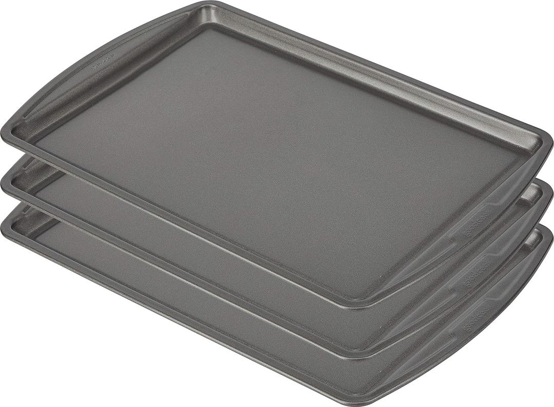 GoodCook Everyday Nonstick Carbon Steel 13 x 9 Baking Sheet Set, 3 Pack  Standard-Sized Carbon Steel Cooking Pans, Bakeware Set, Cookie Sheets for Baking, Oven Pan Set